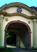 Portál vjezdu do benediktinského kláštera v Rajhradě.